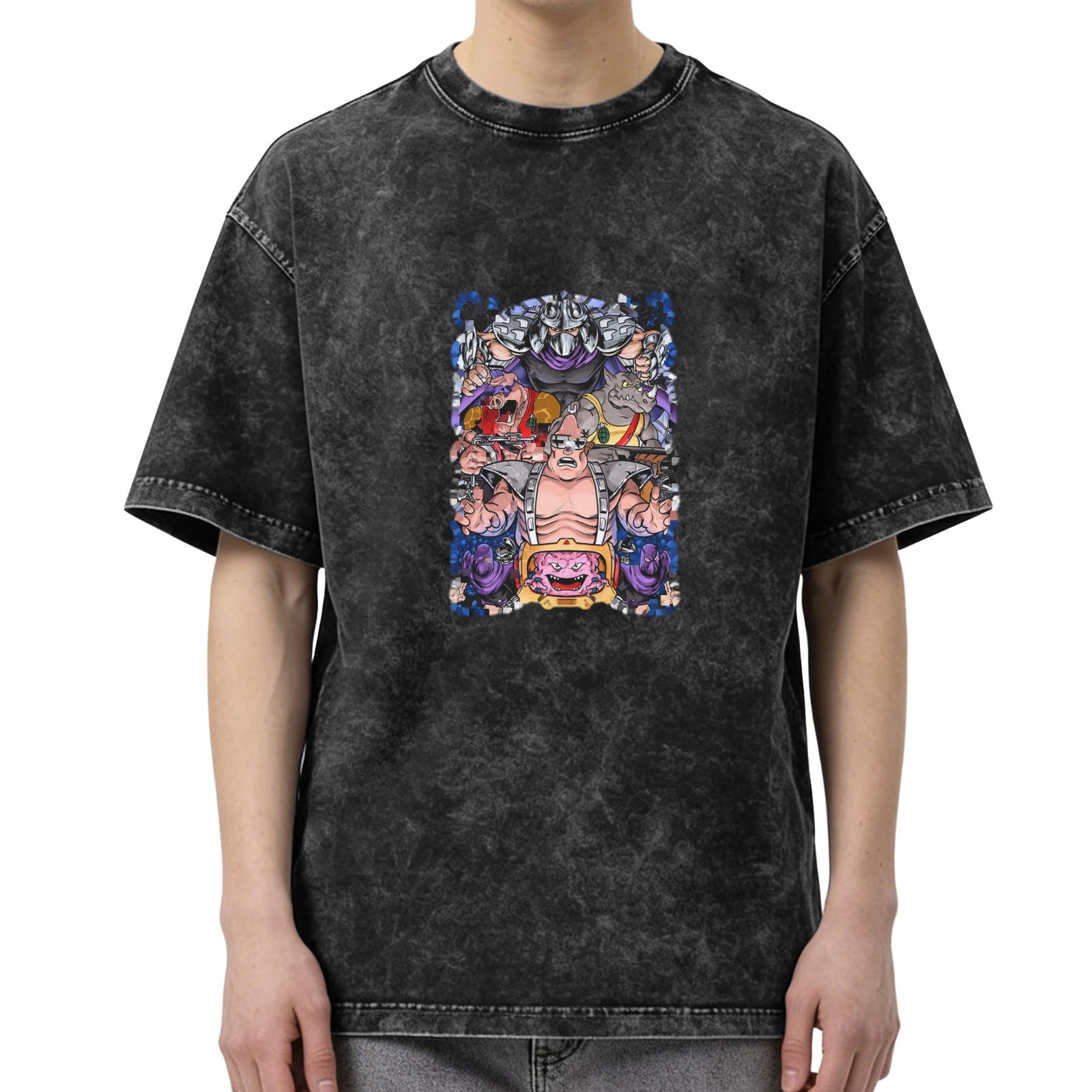 Teenage Mutant Ninja Turtles Villains Graphic Stone Wash T-Shirt