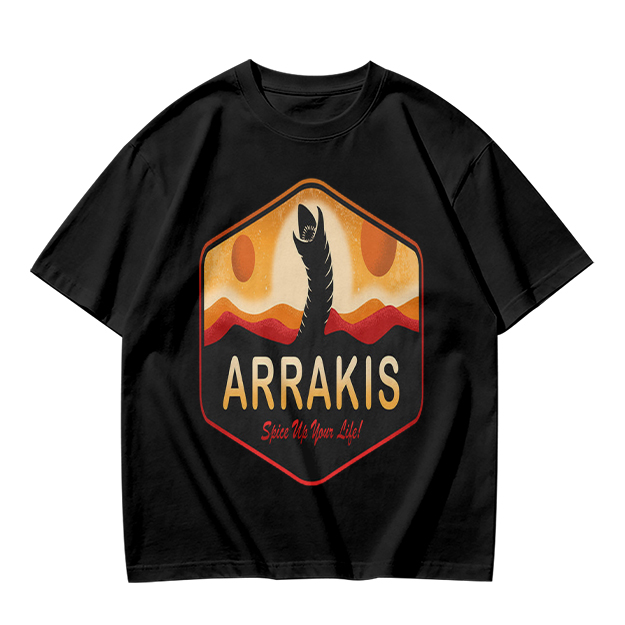 Arrakis Sandworm Desert Sunset Graphic T-Shirt Design