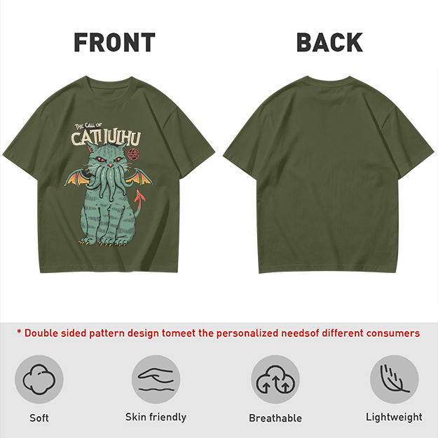 The Call of Cthulhu Cat Graphic T-Shirt