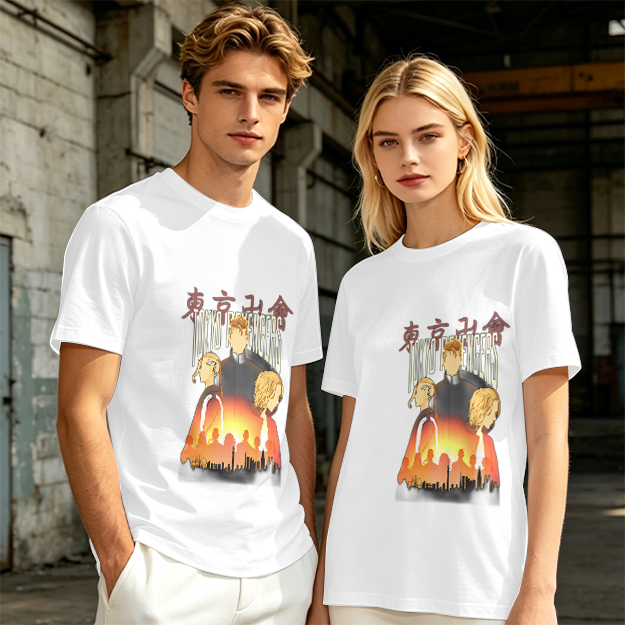 Tokyo Revengers Anime Graphic Print Olive T-Shirt