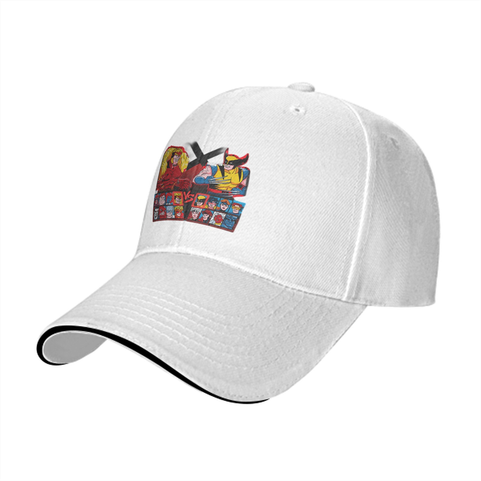 Black baseball cap with X-Men Wolverine vs Sabretooth graphic