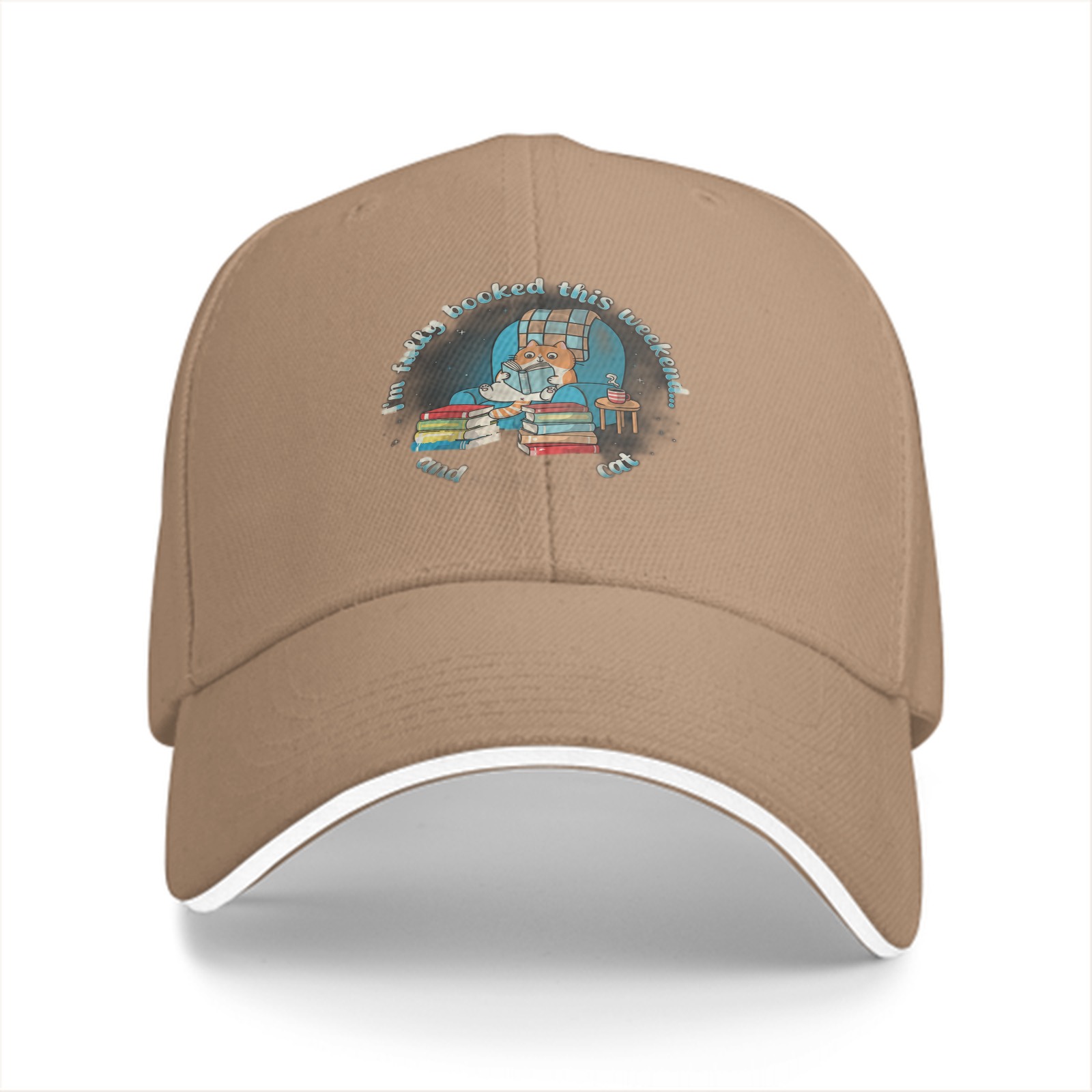 I'm Fully Booked This Weekend Cat Reading Baseball Cap