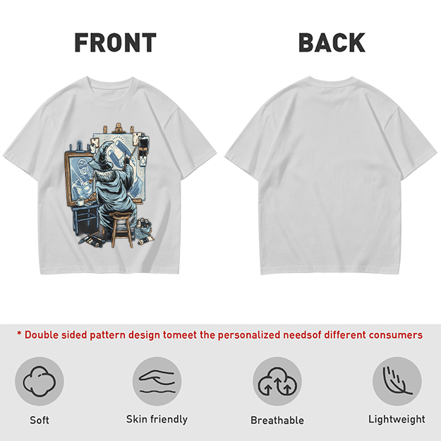 Olive T-Shirt Featuring Wizard Painting Superhero Artwork