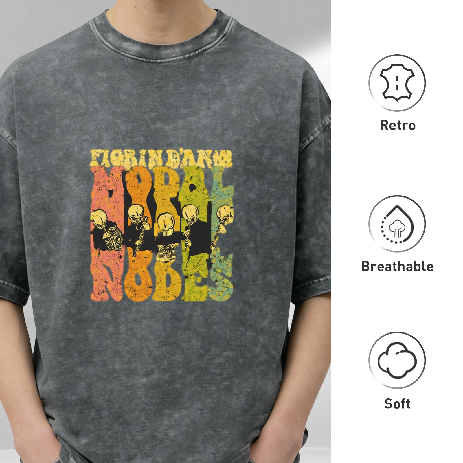 Figrin D'an and the Modal Nodes Acid Wash Graphic T-Shirt