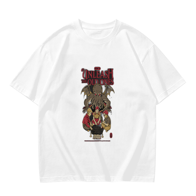 Unleash The Old Ones Cthulhu Graphic Army Green T-Shirt