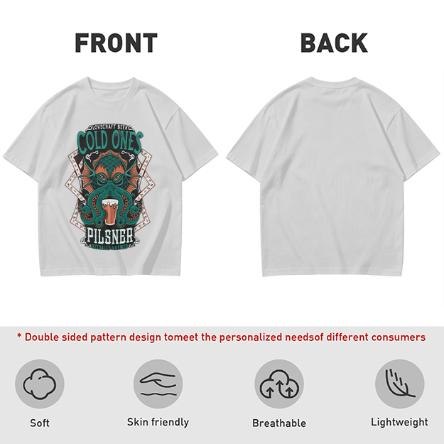 Cold Ones Pilsner Lovecraft Beer Octopus Graphic T-Shirt