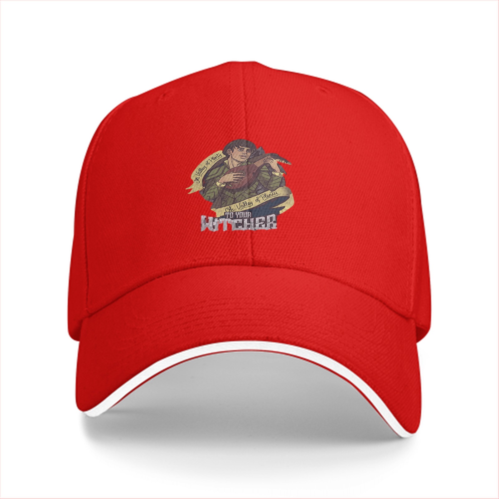 The Witcher themed baseball cap with bard illustration