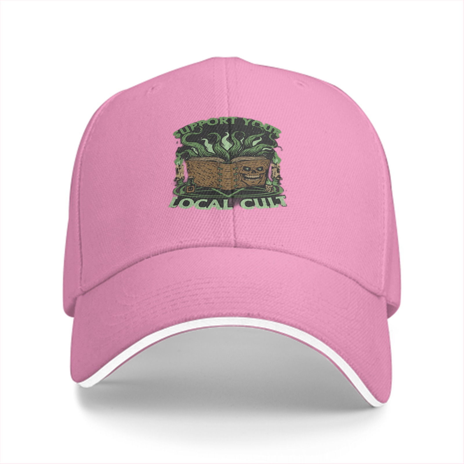 Support Your Local Cult Graphic Black Baseball Cap