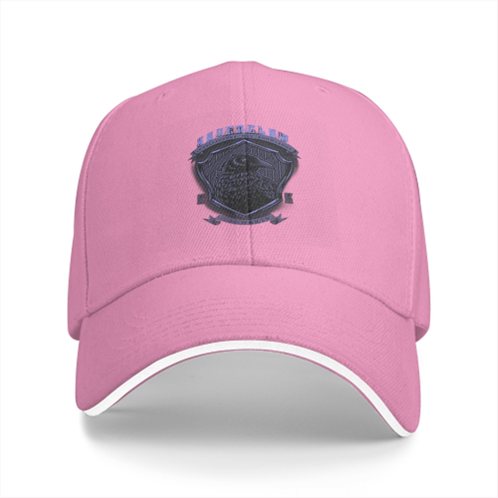 Black Ravenclaw themed baseball cap with house crest
