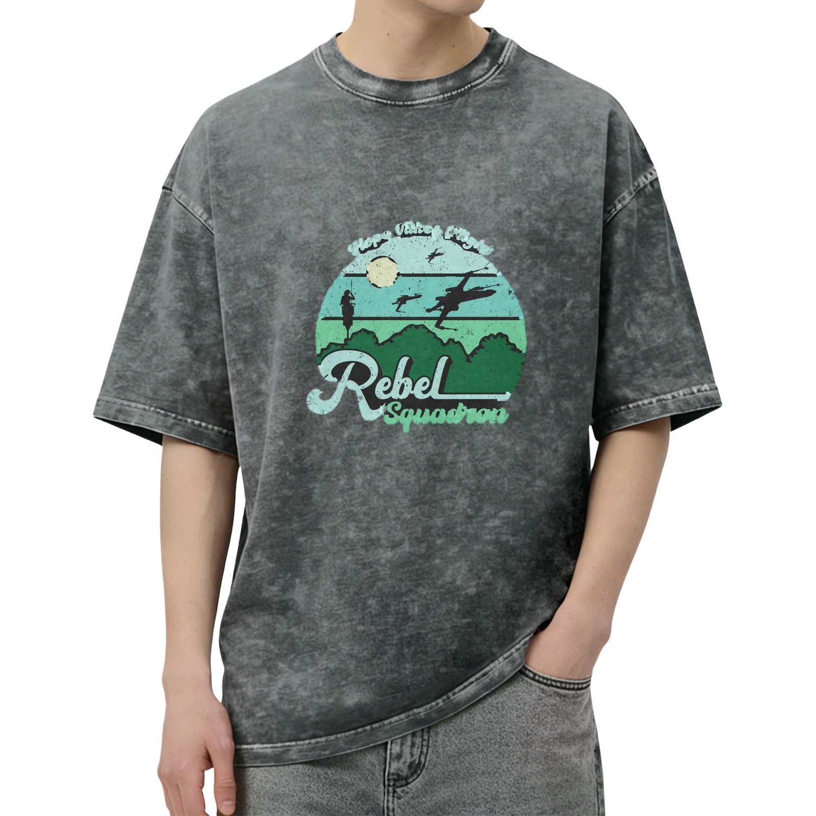 Rebel Squadron Star Wars Graphic Stonewashed T-Shirt