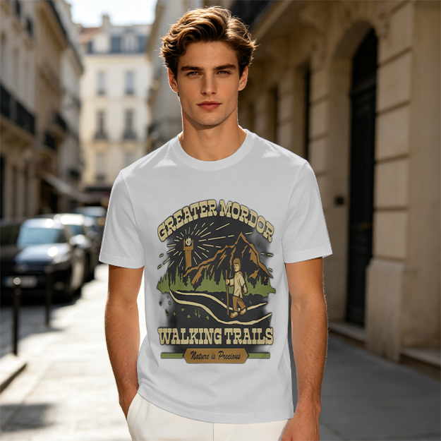 Greater Mordor Walking Trails Hiking Themed T-Shirt