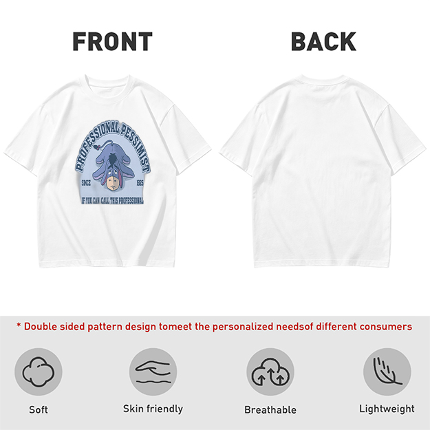 Olive t-shirt with Eeyore 'Professional Pessimist' print