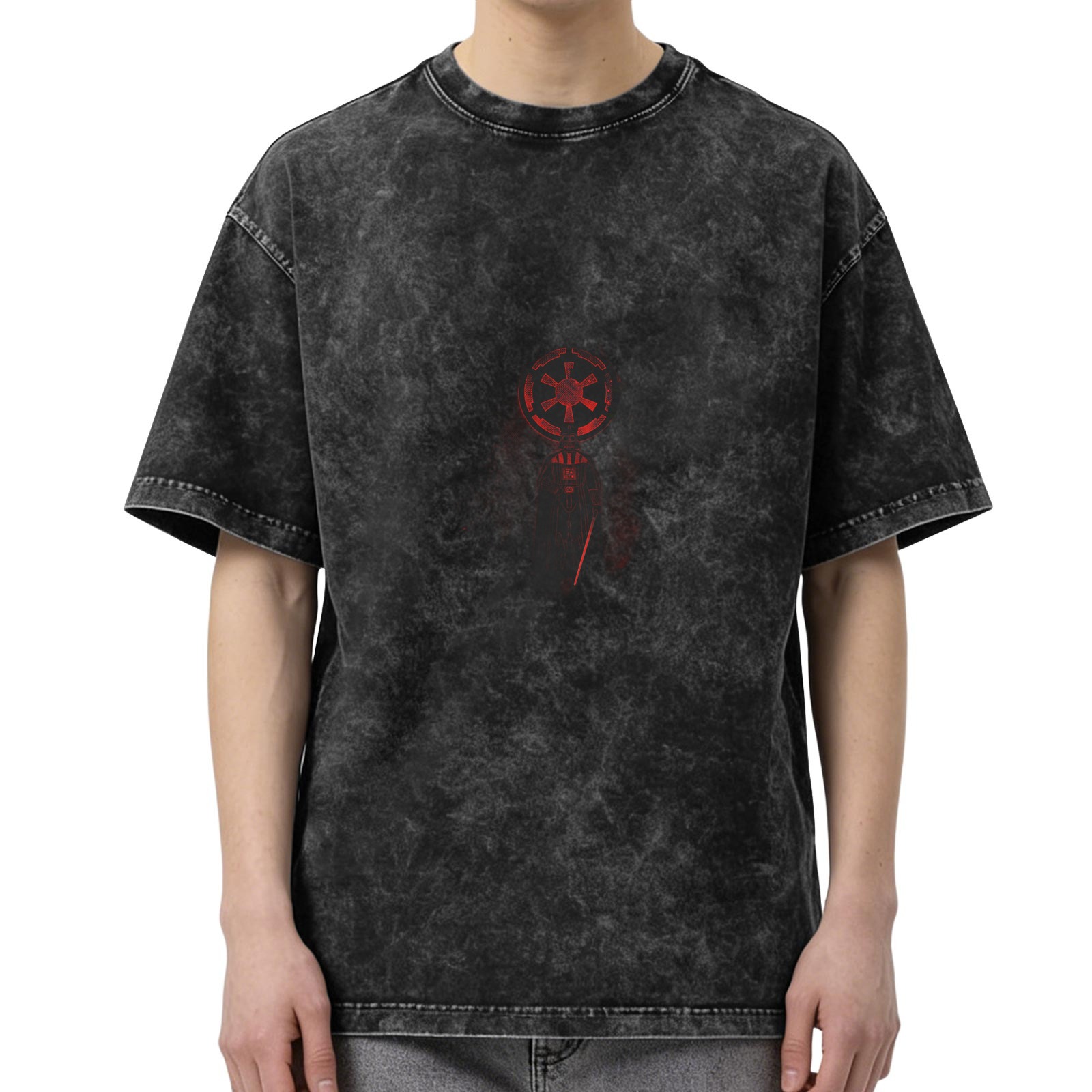 Star Wars Sith Empire Symbol Acid Wash Oversized T-Shirt