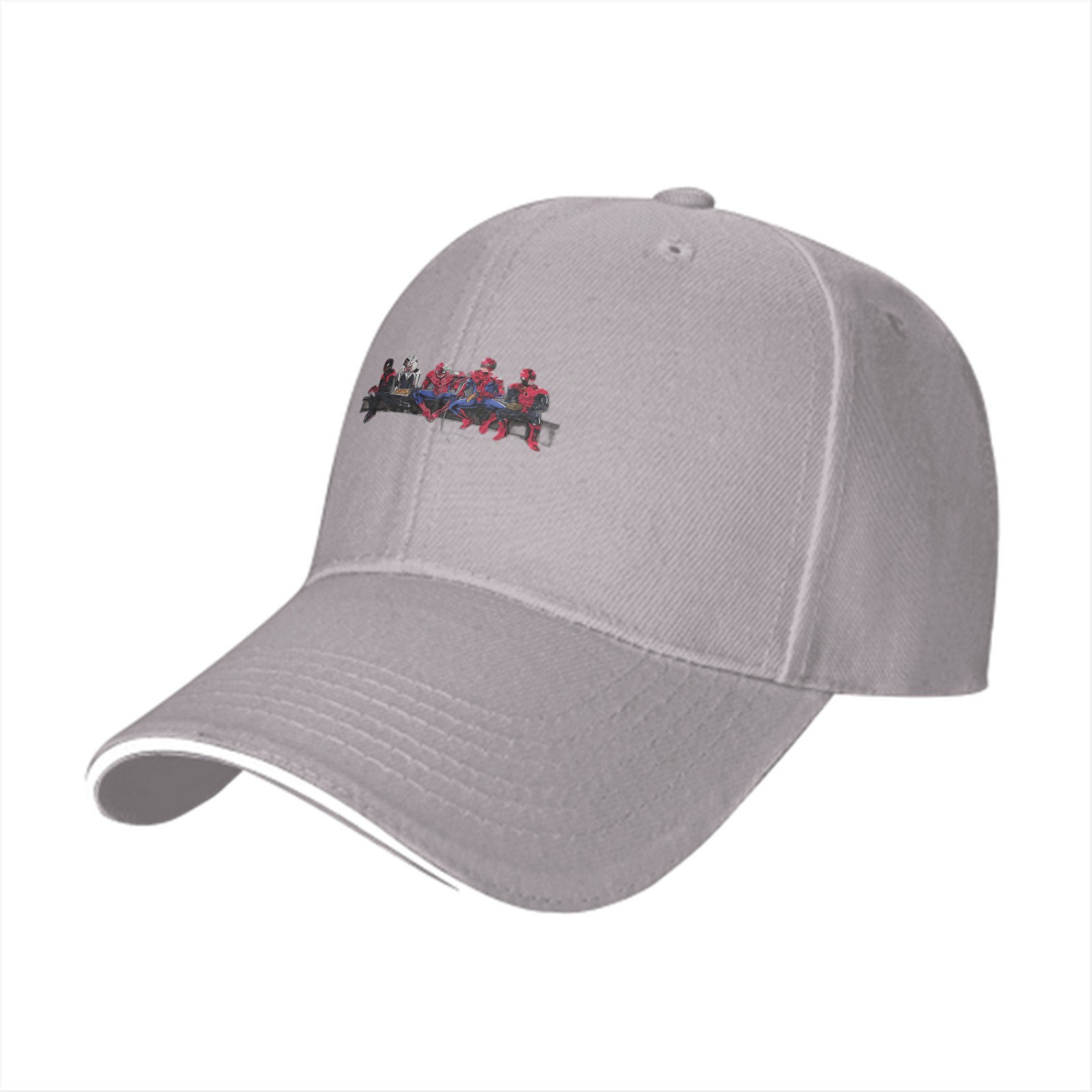 Black baseball cap with Spider-Man team graphic print
