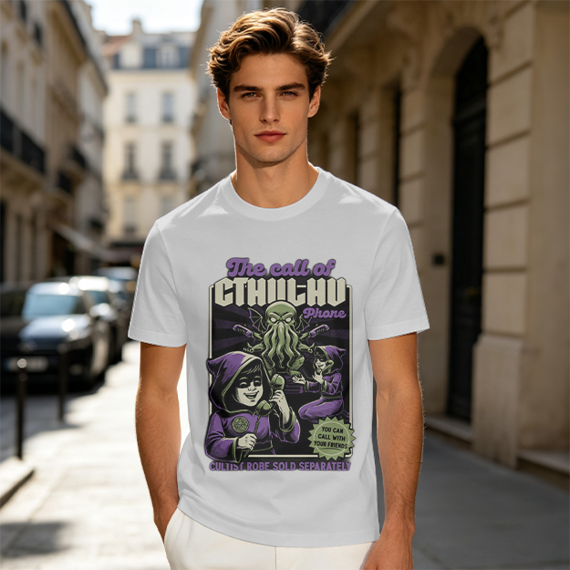 The Call of Cthulhu Phone Funny Graphic T-Shirt