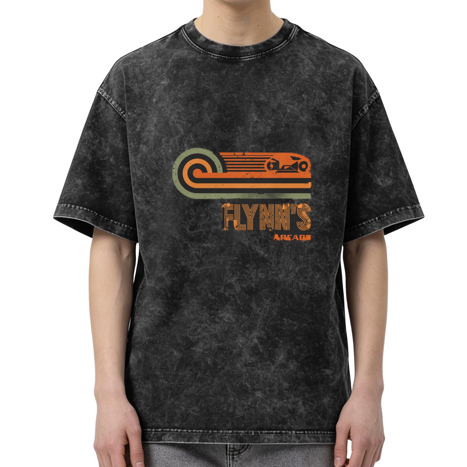 Flynn's Arcade Retro Graphic Acid Wash T-Shirt