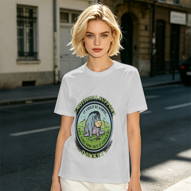 Emotional Support Donkey Eeyore Graphic T-Shirt