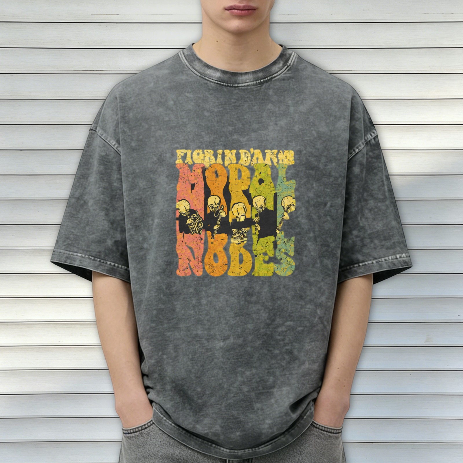 Figrin D'an and the Modal Nodes Acid Wash Graphic T-Shirt