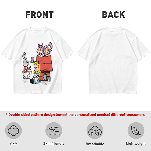 Alice in Wonderland Characters Graphic Tee for Fans