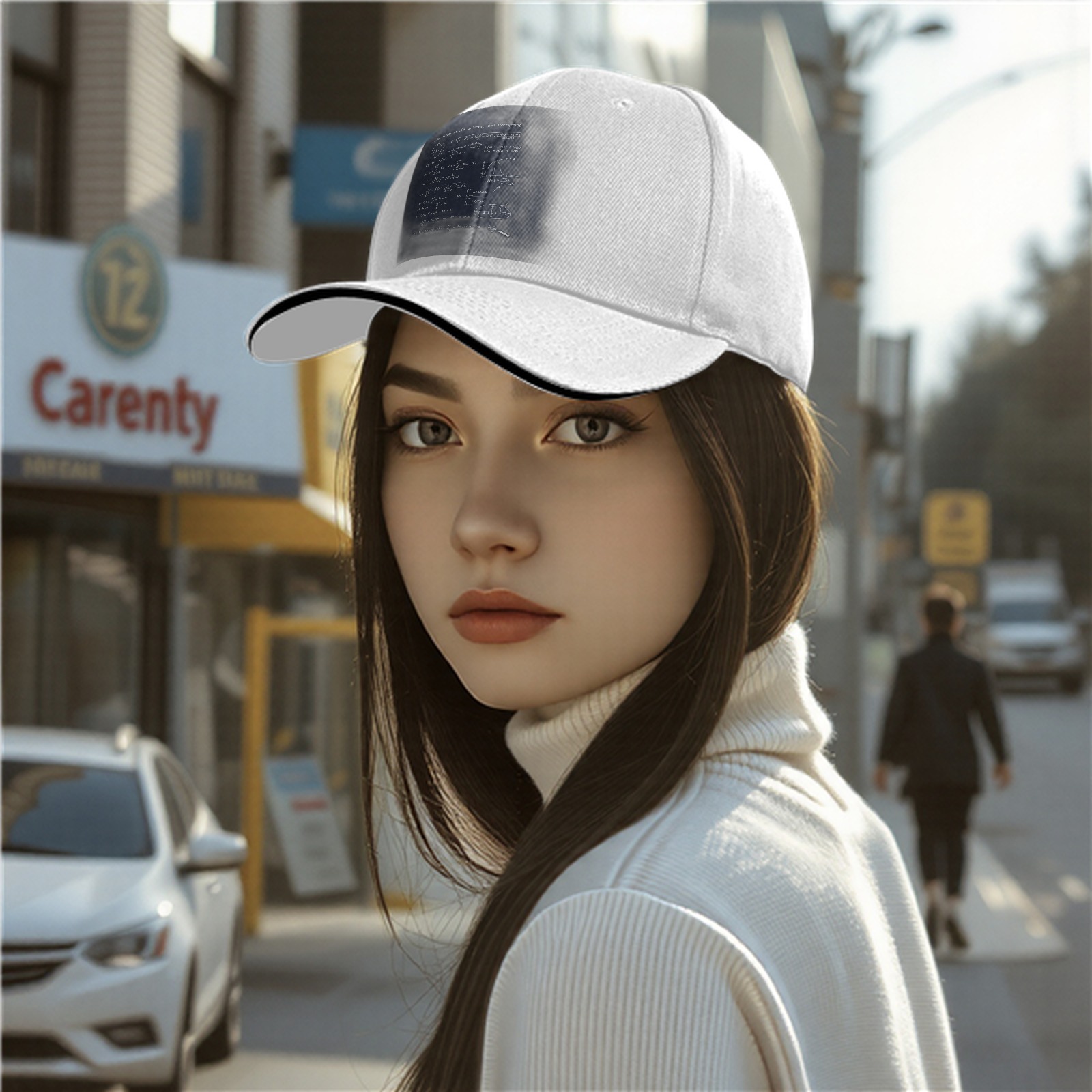 Black Baseball Cap with Math Science Formula Print