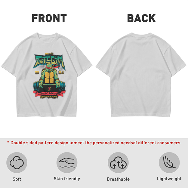 Olive T-shirt with Teenage Mutant Ninja Turtle Gym Print