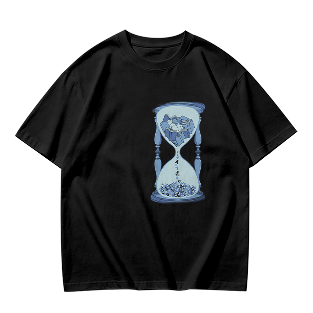 Olive T-Shirt With Hourglass And Crushed Rock Graphic Print