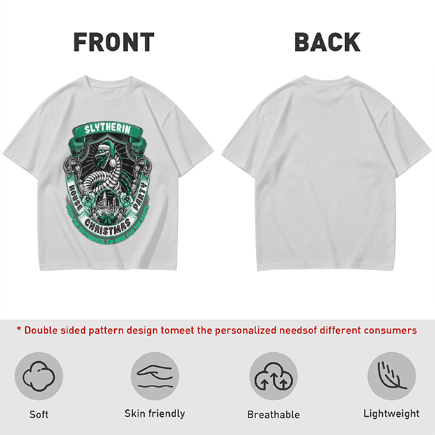 Slytherin House Christmas Party Themed Graphic T-Shirt