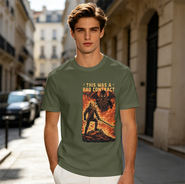 This Was A Bad Contract Warrior Monster Graphic T-Shirt
