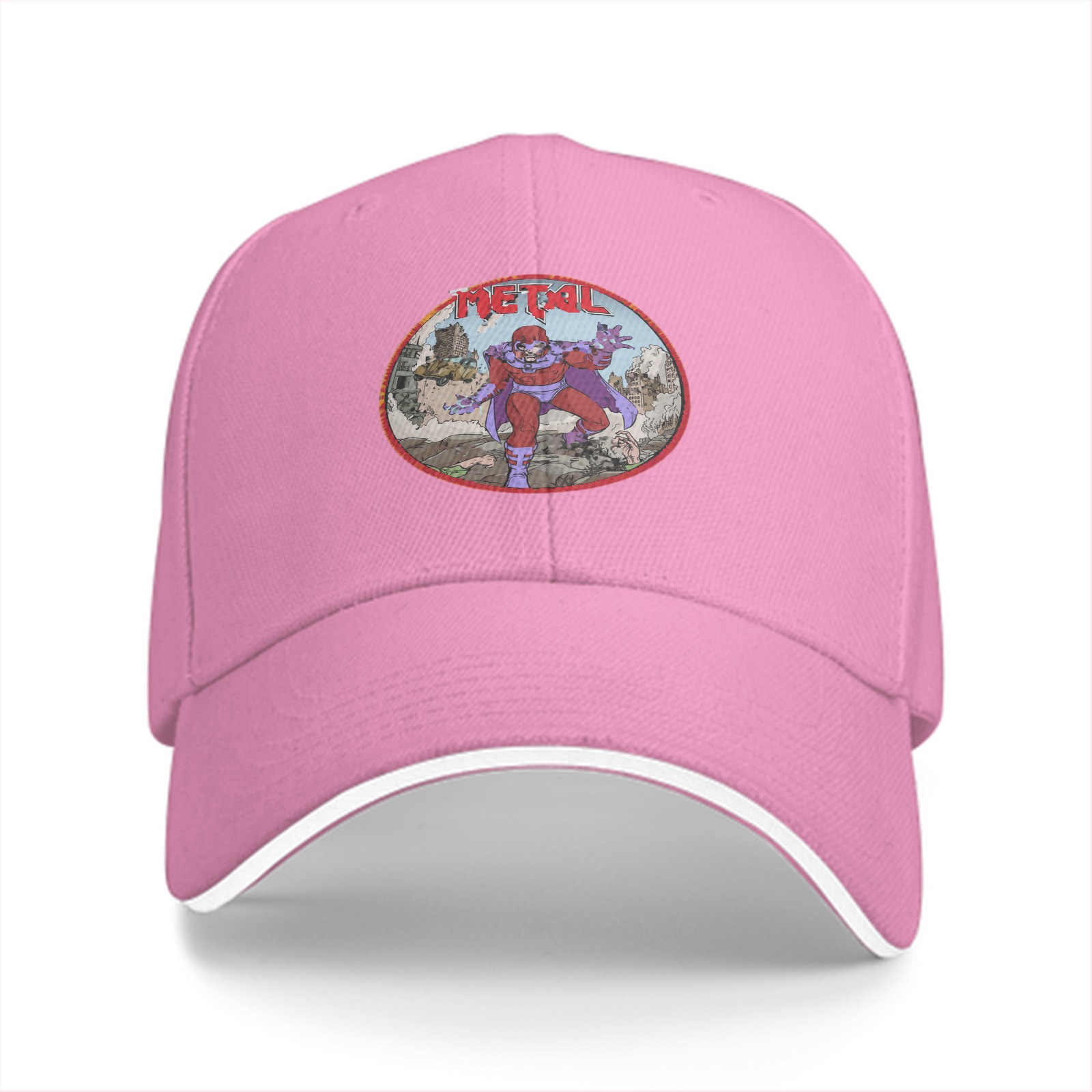 Black Baseball Cap With Magneto Metal Comic Art Print
