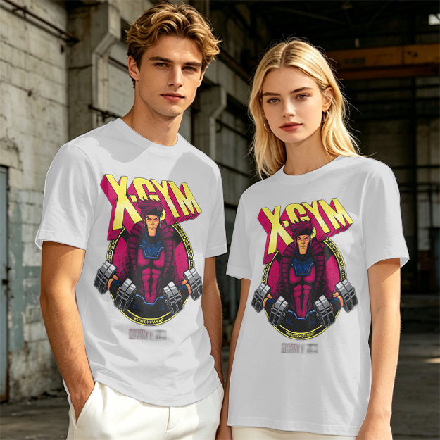 X-GYM Superhero Graphic Tee for Fitness Enthusiasts