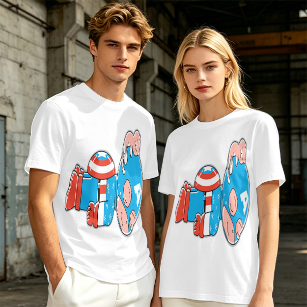 Olive Green T-Shirt With Melting Captain America Graphic Print