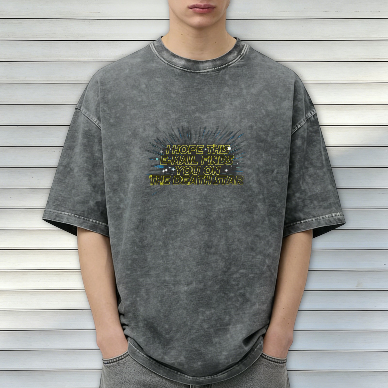 I Hope This Email Finds You On The Death Star Acid Wash T-Shirt