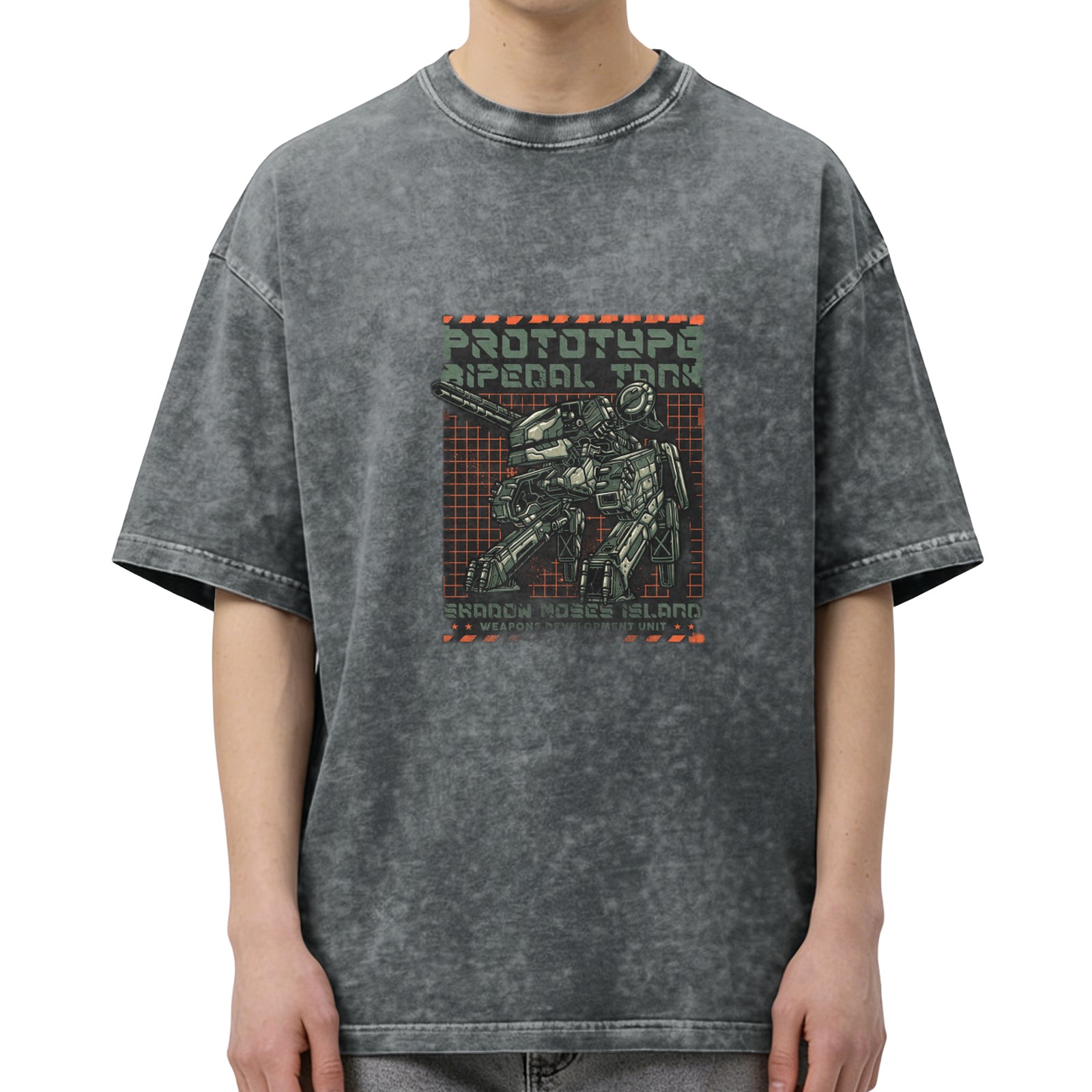 Prototype Bipedal Tank Graphic Dark Wash T-Shirt