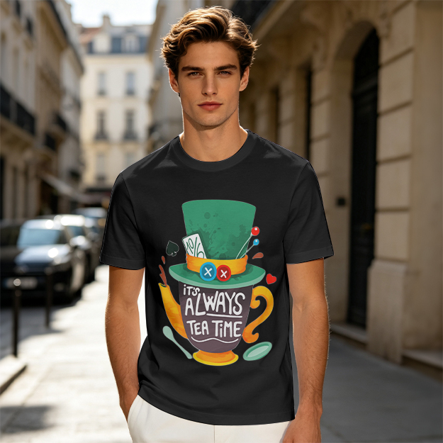 Mad Hatter Tea Time Graphic T-Shirt for Fans