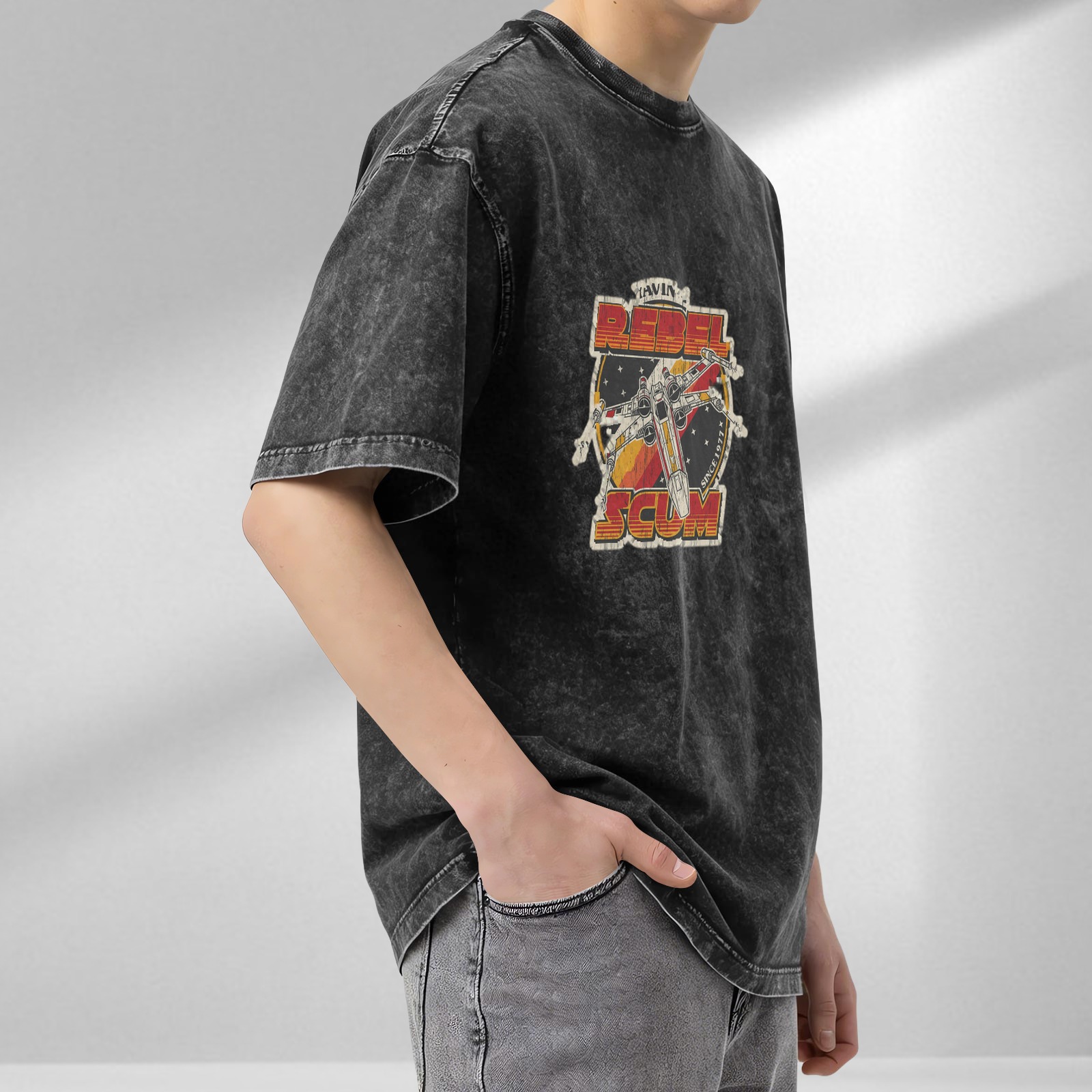 Star Wars Rebel Scum X-Wing Vintage Wash Graphic T-Shirt