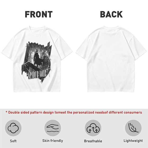 Olive T-Shirt Featuring Spider Noir Silhouette on City Rooftop