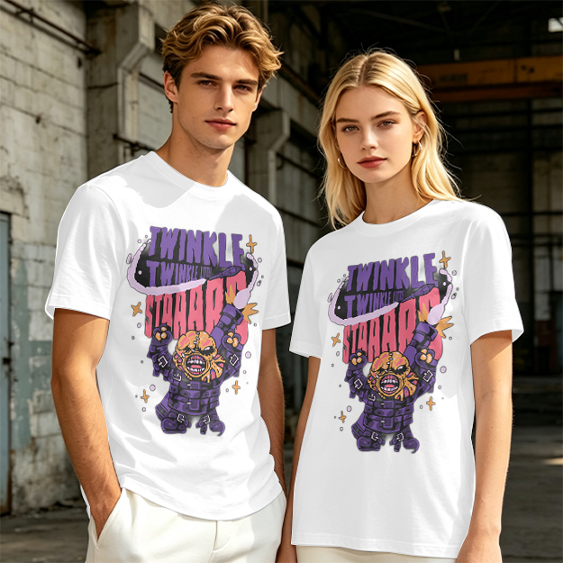 Olive T-shirt with Twinkle Twinkle Starrr Monster Graphic Print