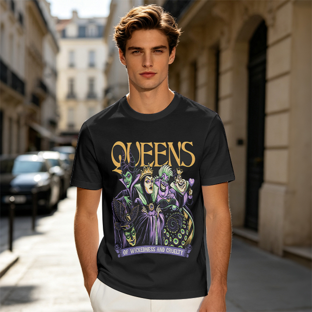 Queens of Wickedness and Cruelty Disney Villains Graphic T-Shirt