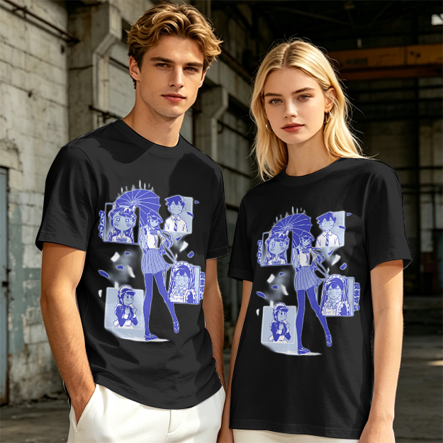Anime Komi Can't Communicate Character Graphic Olive T-Shirt