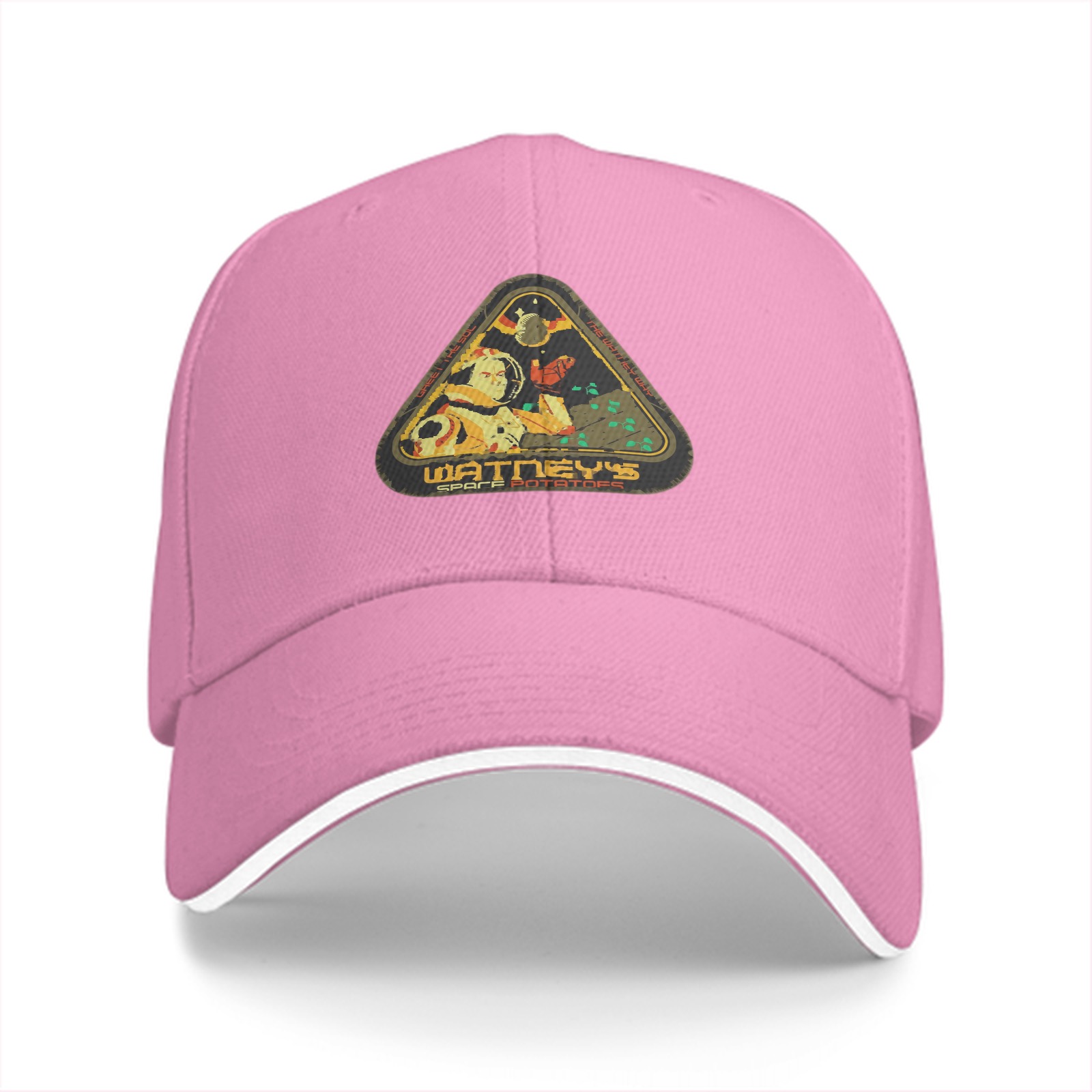 Black baseball cap with Watney's space themed triangular patch