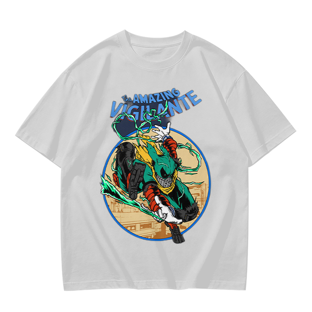The Amazing Vigilante Graphic Tee Featuring Action Hero Art