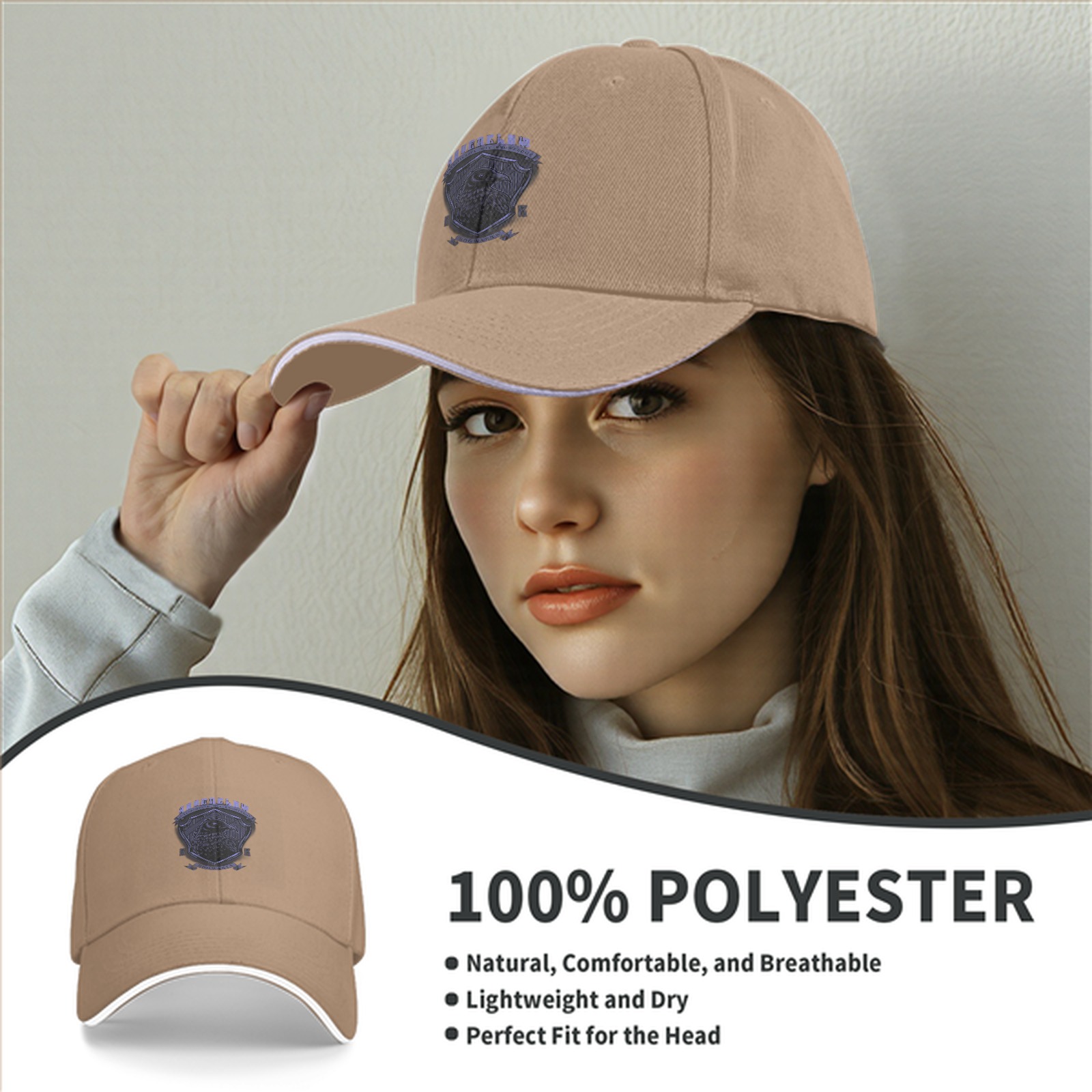 Black Ravenclaw themed baseball cap with house crest