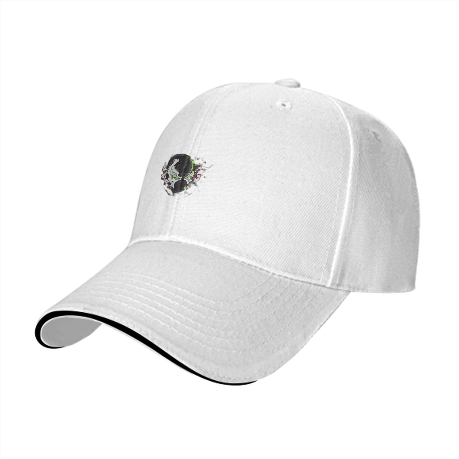 Black Baseball Cap With Abstract Splatter Art Graphic