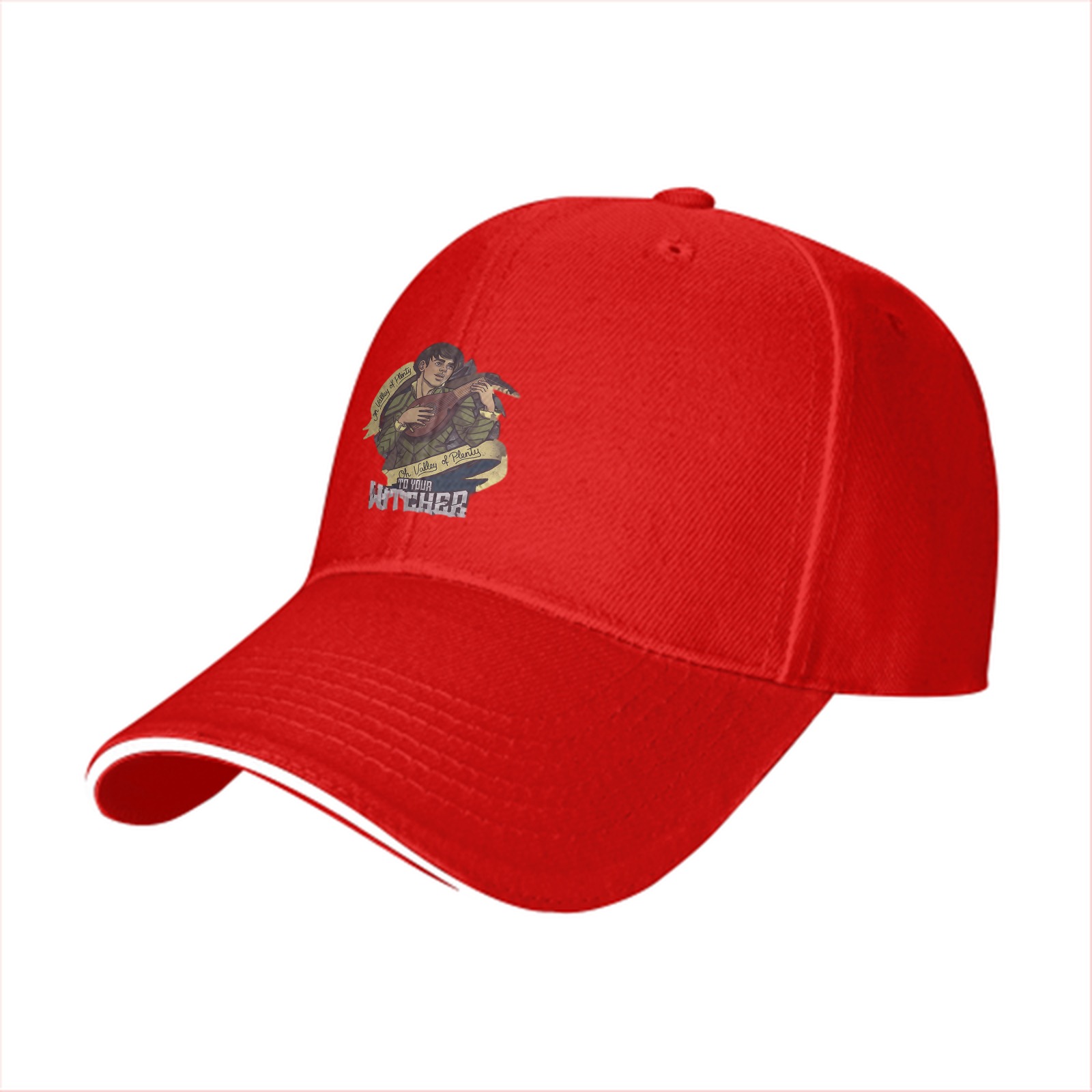 The Witcher themed baseball cap with bard illustration