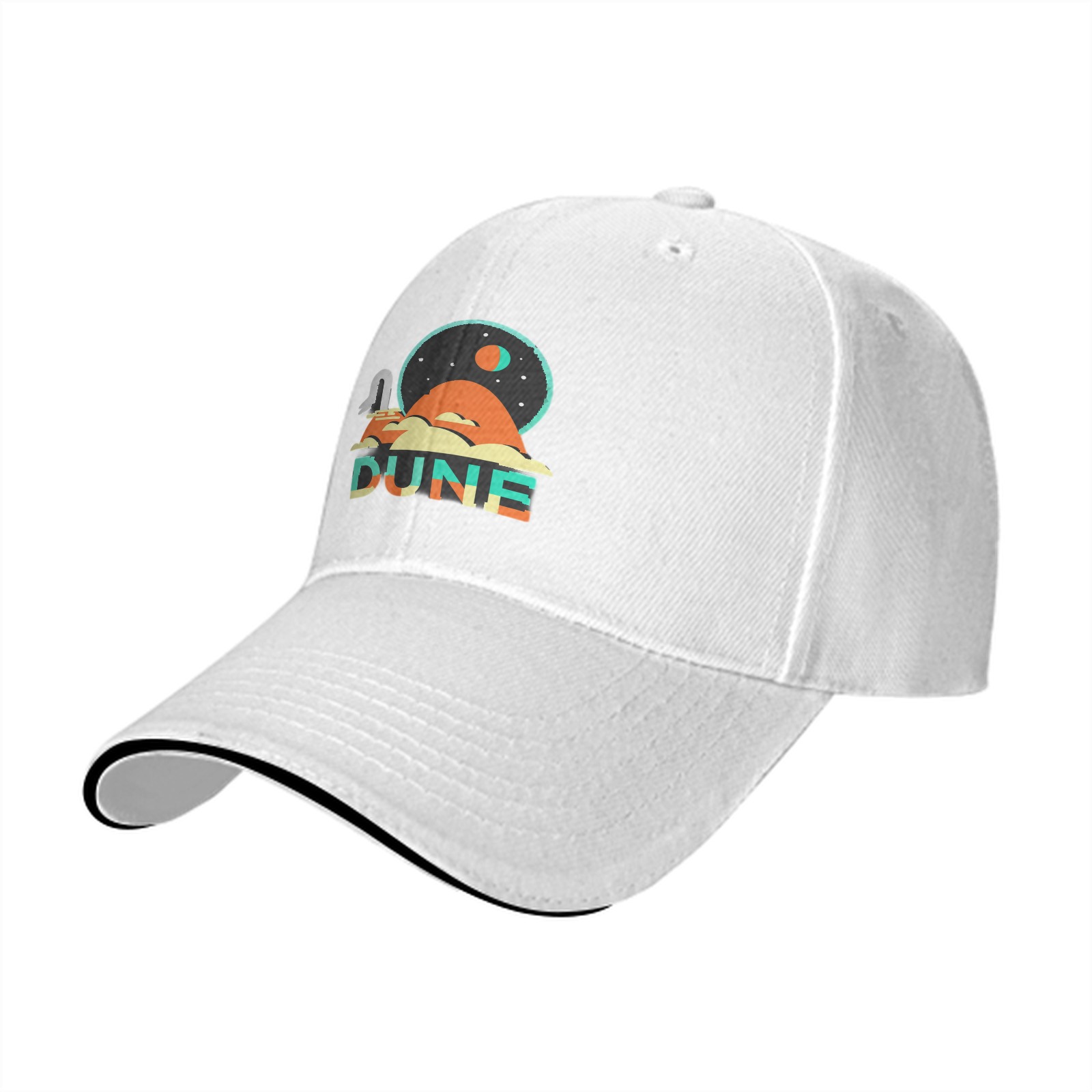 Dune Themed Graphic Black Baseball Cap
