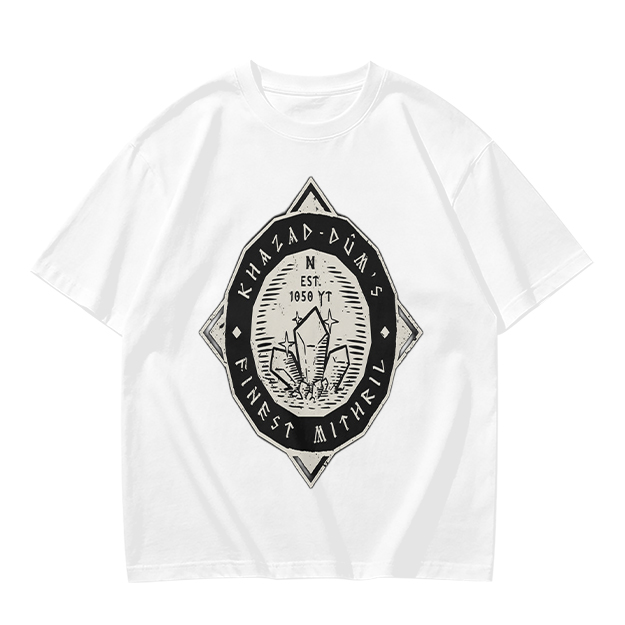 Olive Green T-Shirt with Khazad-dum's Finest Mithril Print