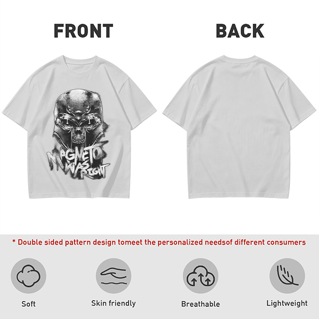 Olive Magneto Graphic T-Shirt with 'Magneto Was Right' Print