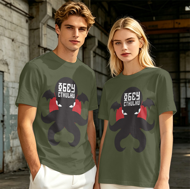 Obey Cthulhu Graphic Olive T-Shirt