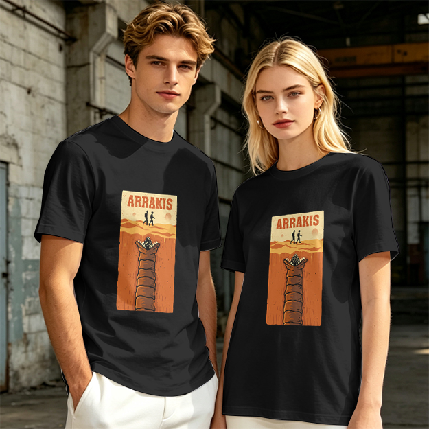 Arrakis Sandworm Desert Scene Graphic T-Shirt