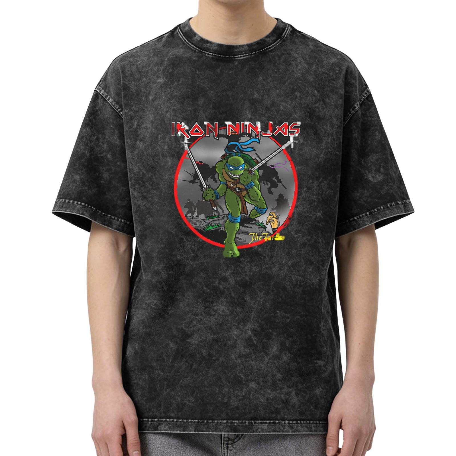 Iron Ninjas Teenage Mutant Ninja Turtles Graphic Stonewashed T-Shirt